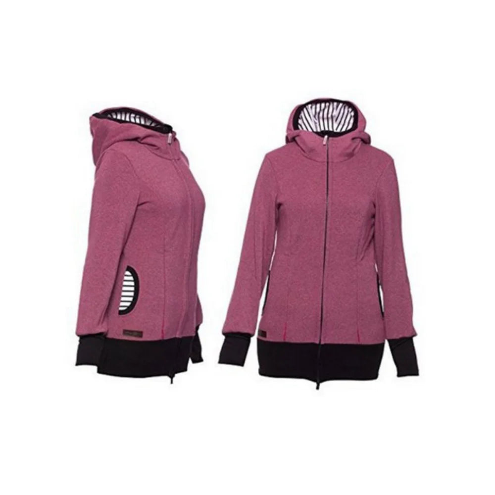 Veste kangourou de maternité – Sweat à capuche pour grossesse et portage bébé