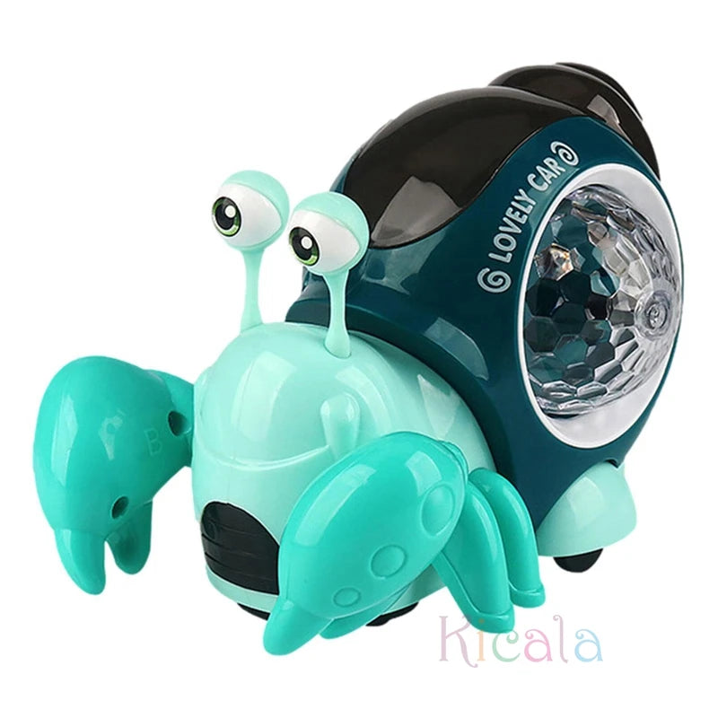 Crabe Musical Interactif pour Bébé – Jouet Lumineux pour Ramper et Bouger