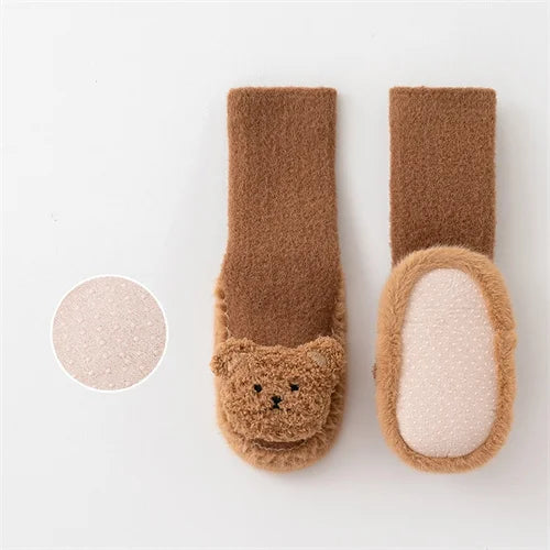 Chaussettes Bébé en Velours Épais – Antidérapantes & Ultra Chaudes | Collection Hiver