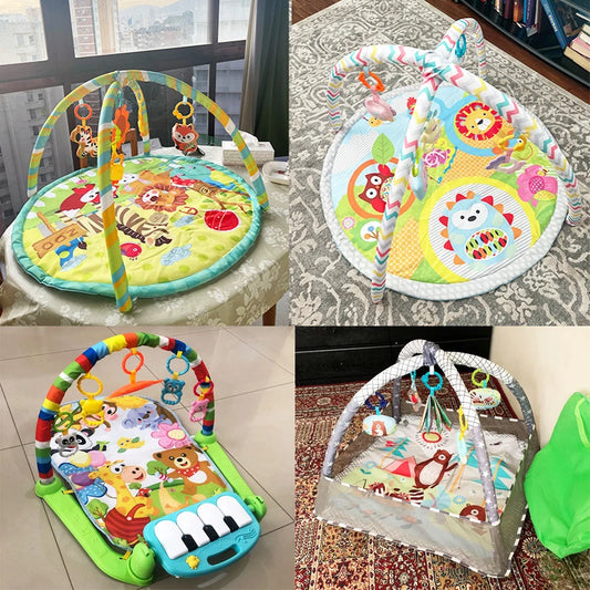 Tapis de Jeu Éveil Bébé avec Arche d’Activités – Confort & Motricité dès la Naissance