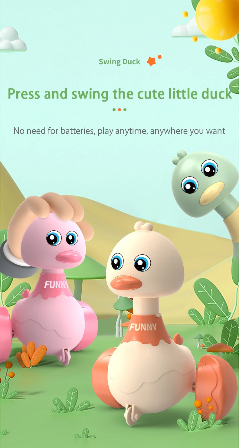 Jouet Éducatif Canard à Inertie – Véhicule à Presser pour l’Éveil des Tout-Petits
