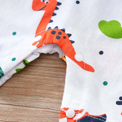 Body Dino Aventure™ – Barboteuse Bébé Confort en Coton (0–18 mois)