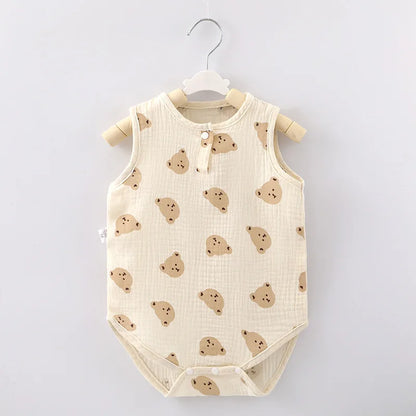 Barboteuse Bébé Coton Été – Body Léger Sans Manches