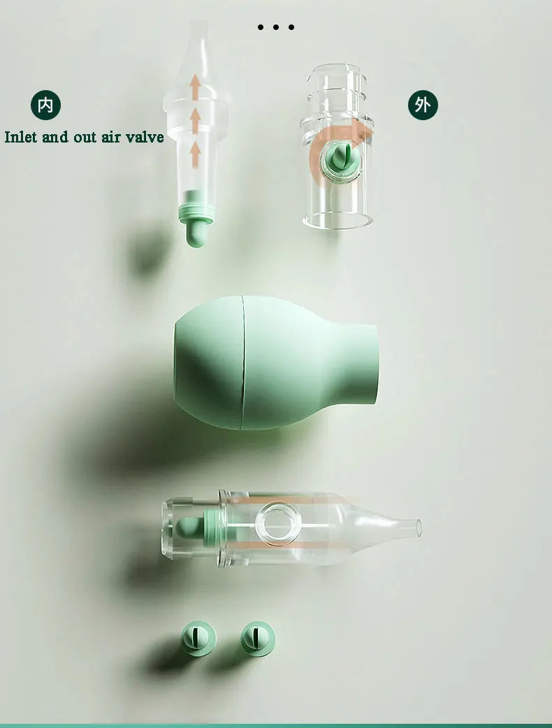 Aspirateur nasal bébé en silicone – Manuel anti-retour – Nettoyeur de nez doux