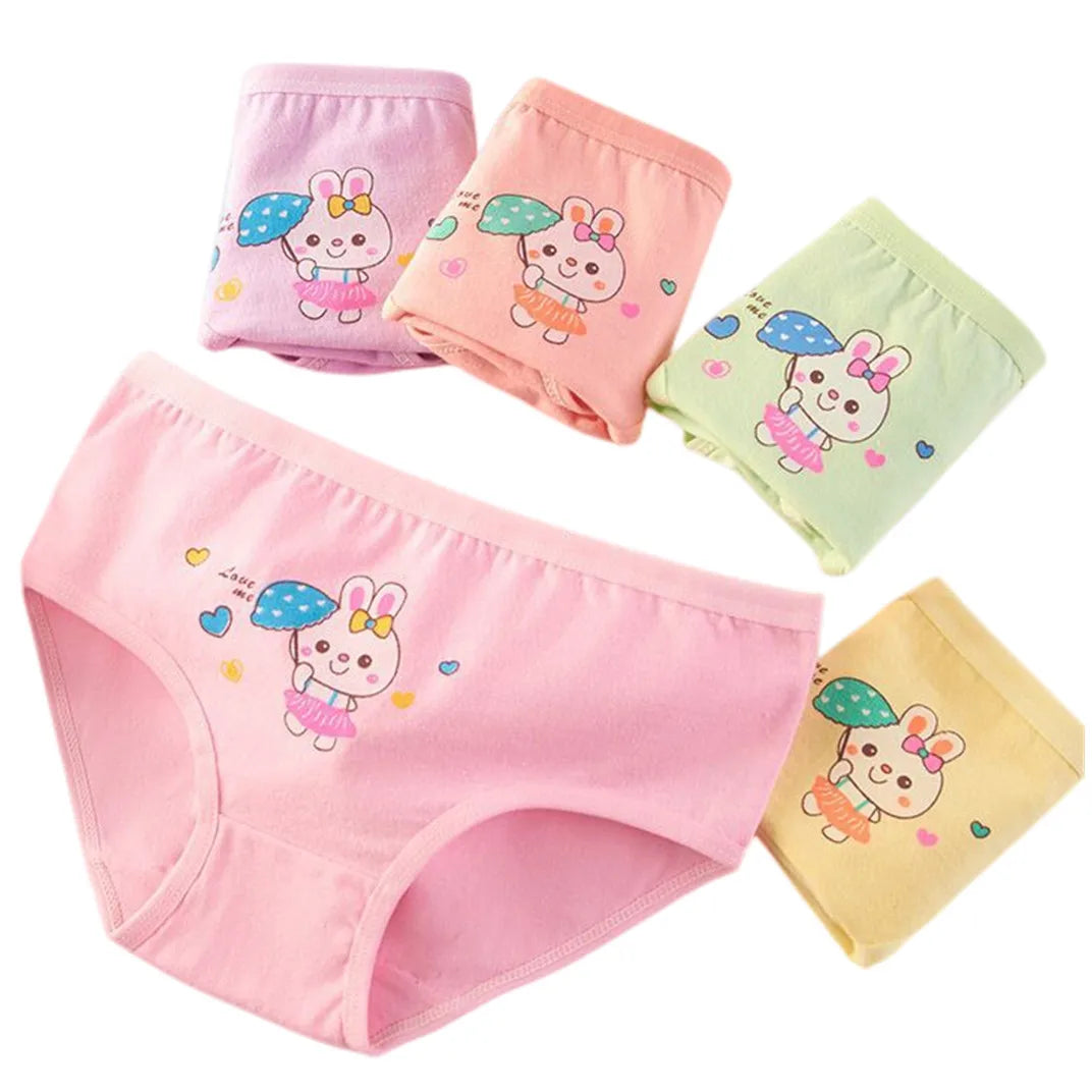 Lot de 4 Culottes Fille en Coton Doux – Confort Petit Trésor