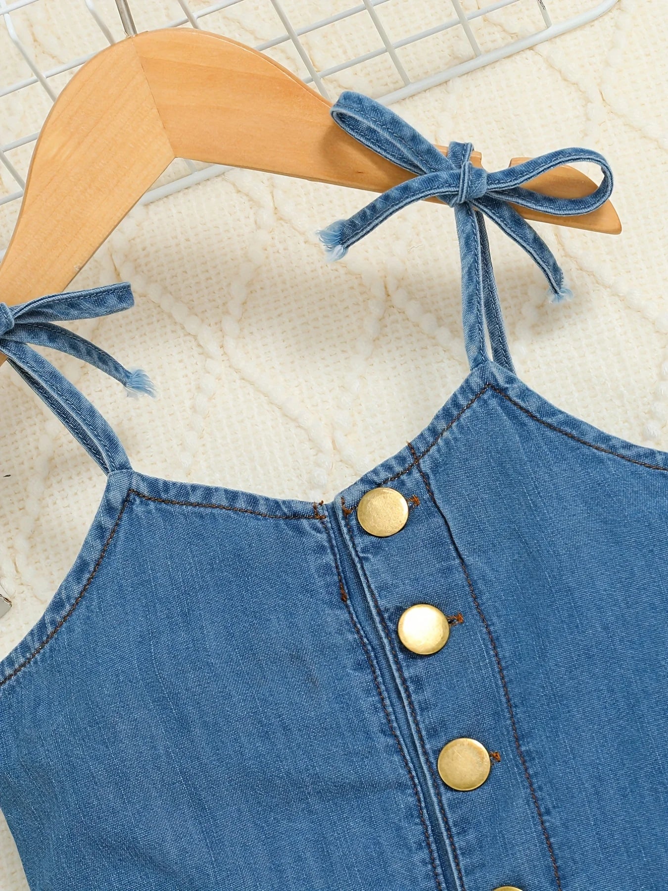 Combinaison Bébé Denim Bleu – Style Classique & Confort