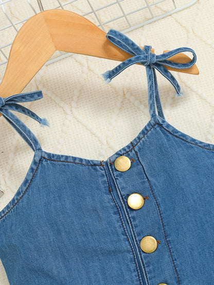 Combinaison Bébé Denim Bleu – Style Classique & Confort