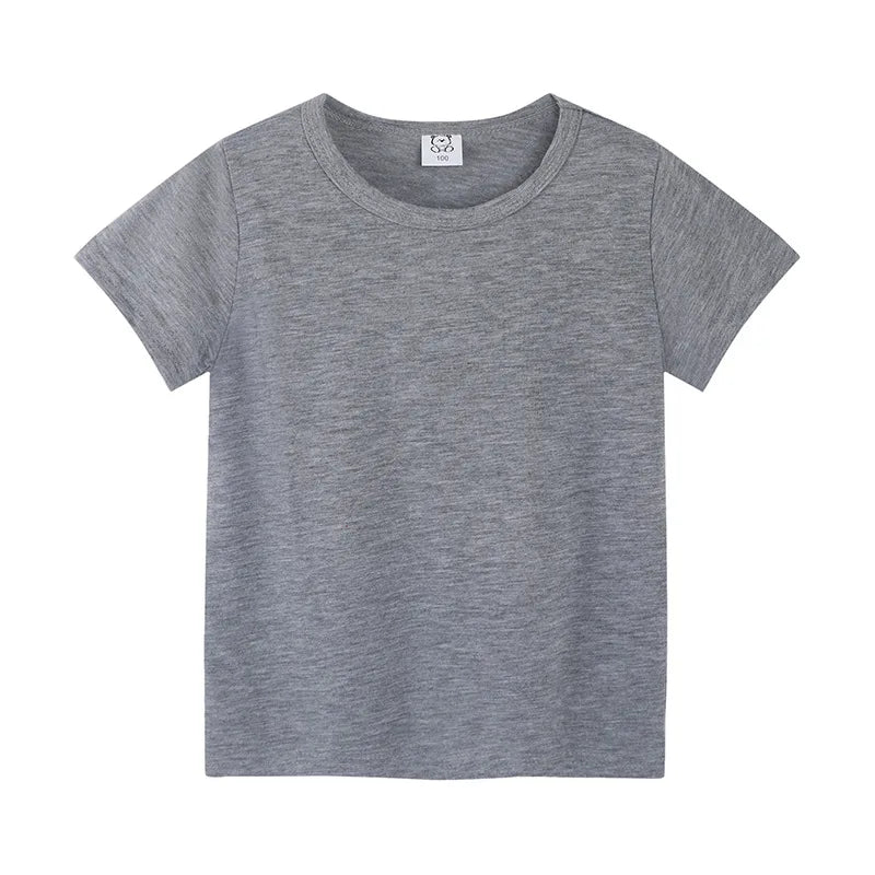 T-shirt d’été enfant unisexe en coton doux – Coupe classique