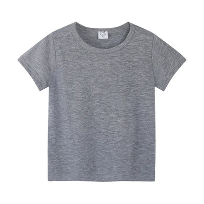 T-shirt d’été enfant unisexe en coton doux – Coupe classique