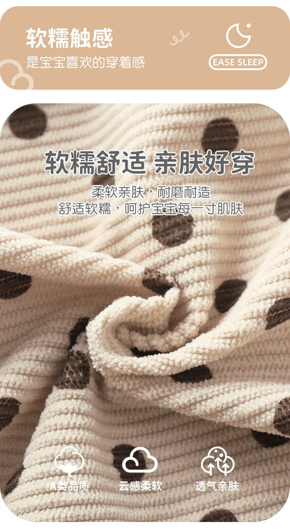 Salopette Bébé Unisexe à Pois – Style Vintage (1–3 ans)