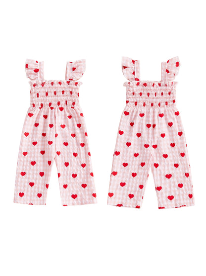 Combinaison bébé à cœurs – Fille (1–3 ans)