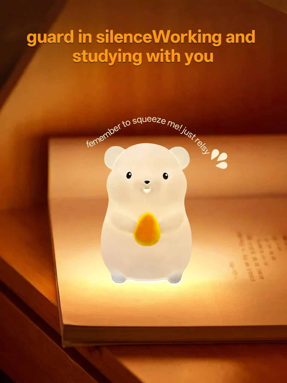 Veilleuse LED RGB Rechargable – Animaux Mignons (Tactile)