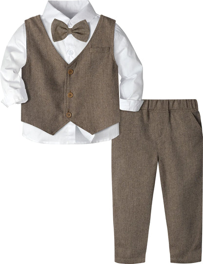 Ensemble de costumes pour bébés garçons, Blazer pour tout-petits, costumes de mariage pour nourrissons, tenue de baptême, smoking, ensembles de vêtements formels de noël pour enfants