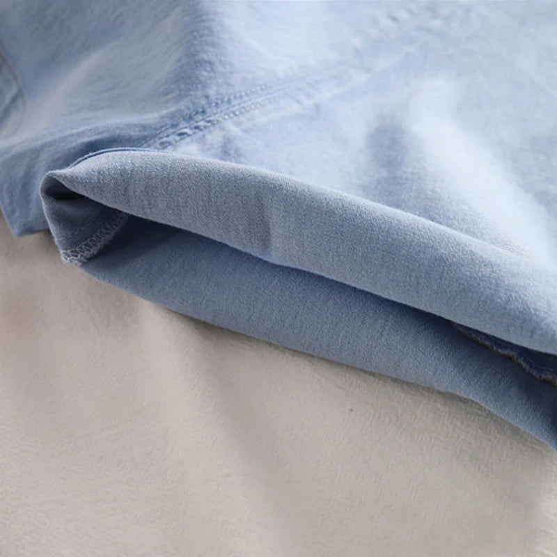 Salopette bébé garçon en jean – Barboteuse d’été douce avec motif animal (9–36 mois)