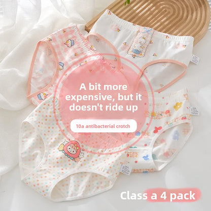 Lot de 4 Sous-Vêtements Bébé Fille en Coton Doux – Confort Petit Trésor