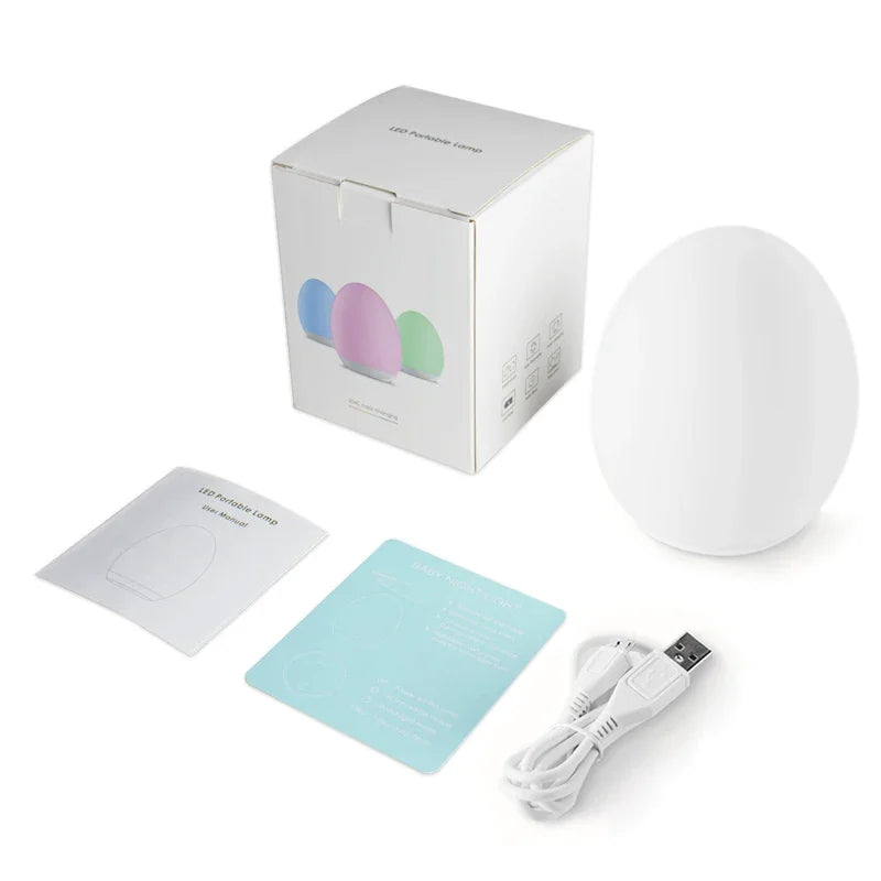 Veilleuse bébé tactile rechargeable RGB – Lampe de nuit douce avec télécommande