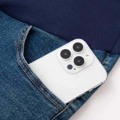 Jean Maternité Confort Absolu – Taille Haute avec Soutien Évolutif