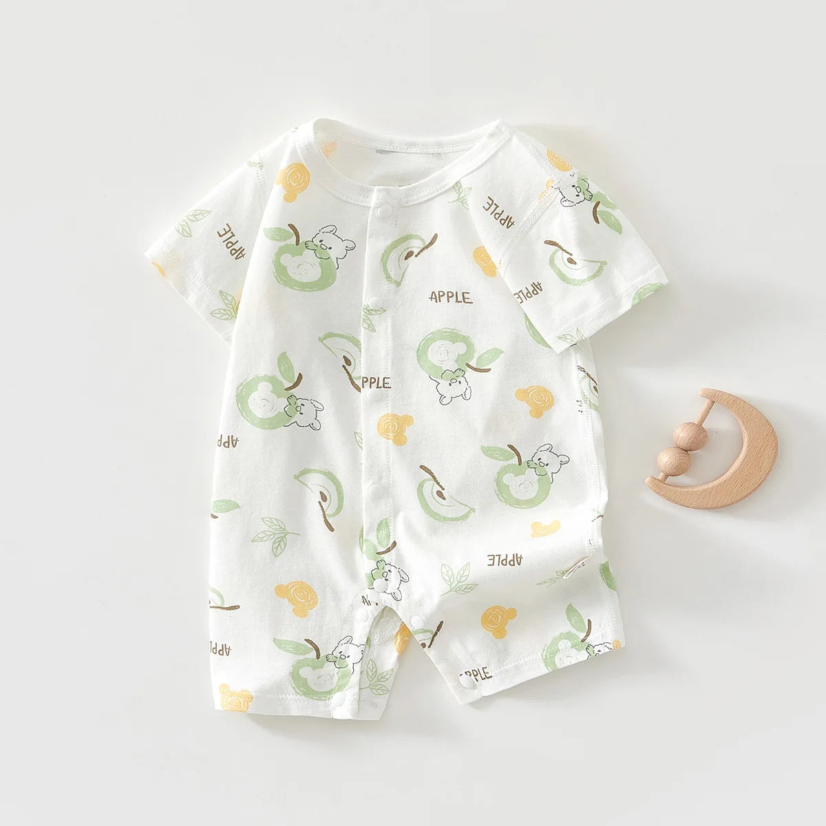 Body Été Douce Brise™ – Barboteuse Bébé Manches Courtes en Coton (1–18 mois)