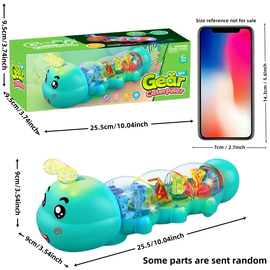 Jouet bébé chenille qui rampe – Musique & lumières – Encourage le mouvement