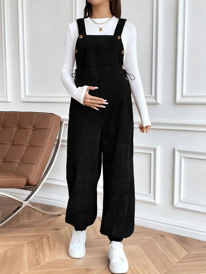 Salopette Maternité Velours Côtelé – Élégance Moderne Automne/Hiver