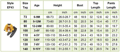 Ensemble pyjama bébé/enfant – Homewear doux – Motif cartoon – Confort quotidien