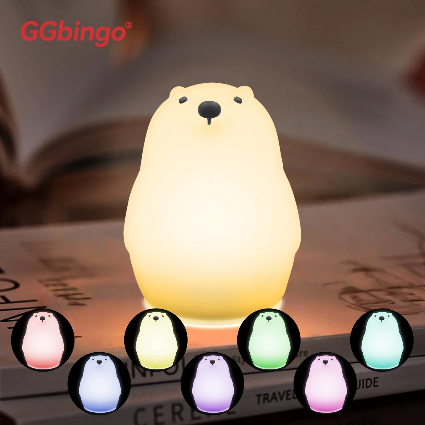 Veilleuse Animaux en Silicone – Lampe de Nuit Rechargeable pour Bébé