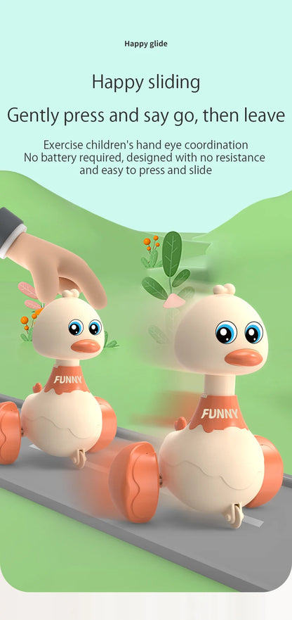 Jouet Éducatif Canard à Inertie – Véhicule à Presser pour l’Éveil des Tout-Petits