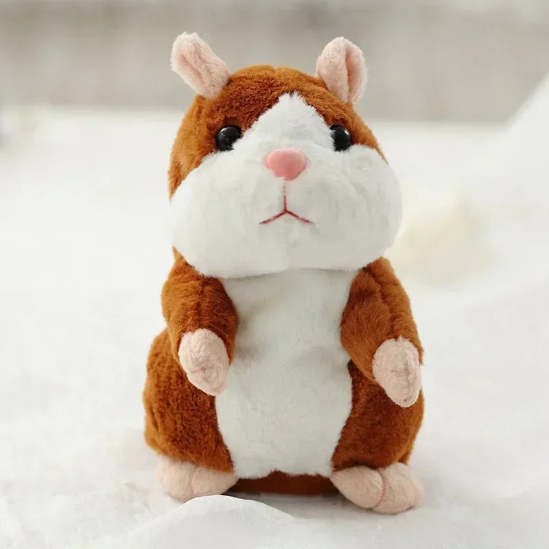 Peluche hamster qui répète la voix – Jouet interactif rigolo – Cadeau enfant