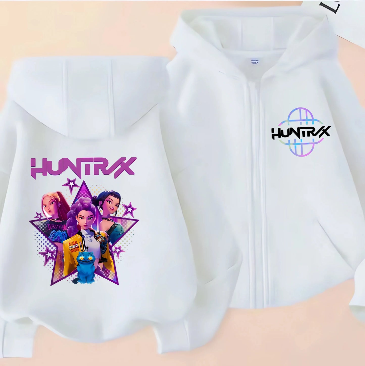 Sweat à Capuche Zippé Enfant – Style K-Pop Moderne (7–12 ans)