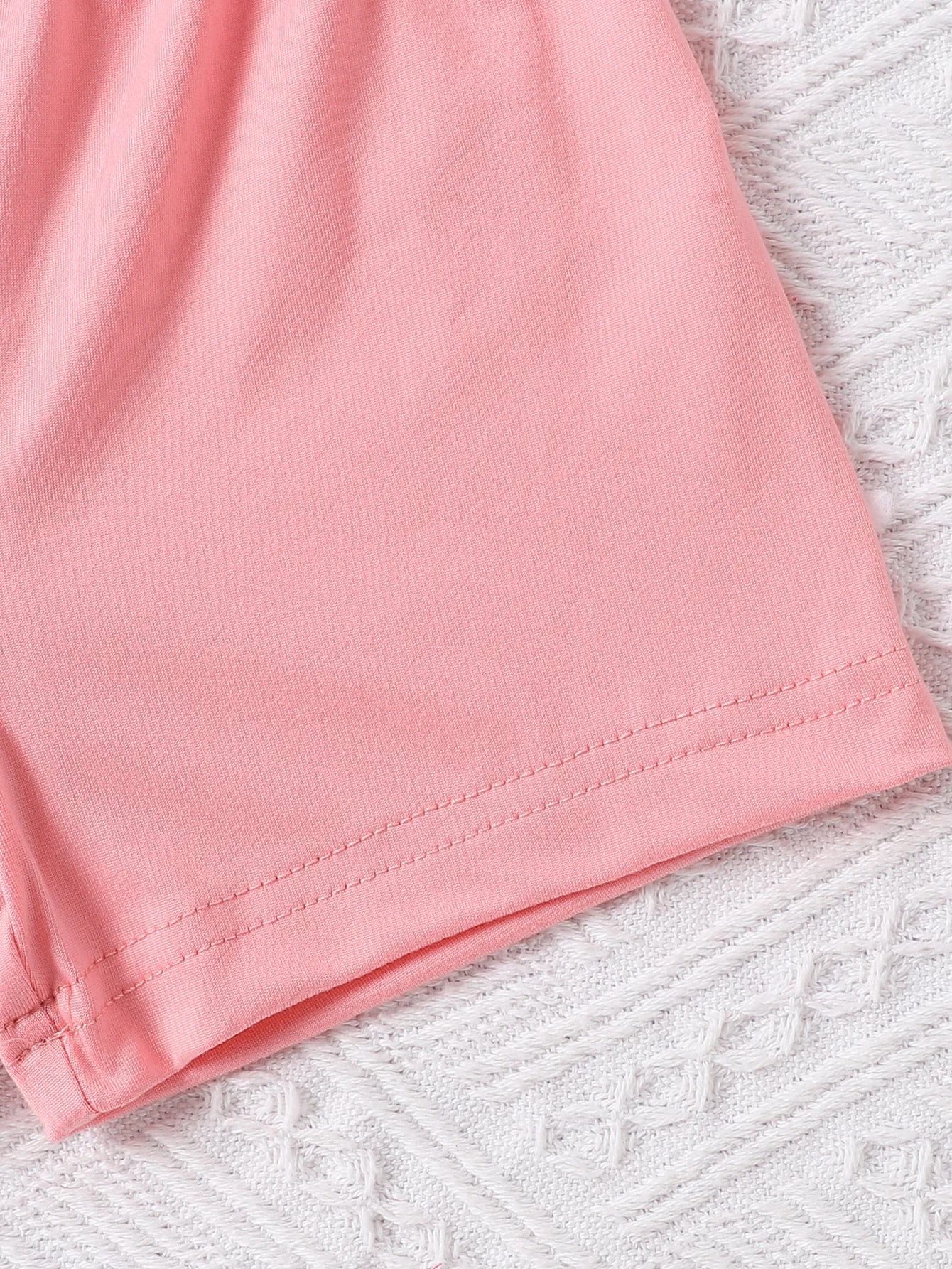 Ensemble Bébé Fille “Petit Chat” – T-shirt & Short Rose (1–3 ans)