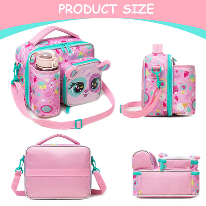 Boîte à déjeuner pour enfants – Ensemble sac repas étanche et lavable, sac isotherme scolaire, design mignon