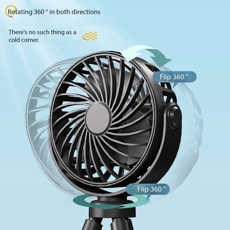 Ventilateur Octopus Flexible pour Poussette Bébé – Mini Ventilateur USB Rechargeable avec Veilleuse
