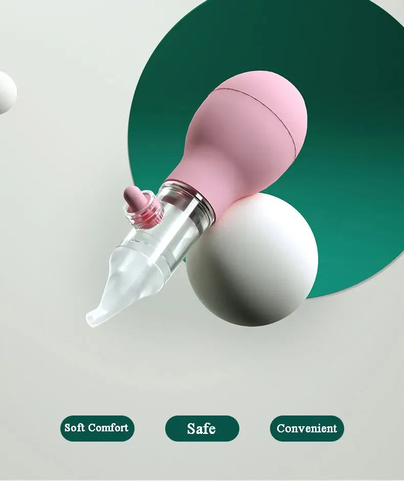 Aspirateur nasal bébé en silicone – Manuel anti-retour – Nettoyeur de nez doux