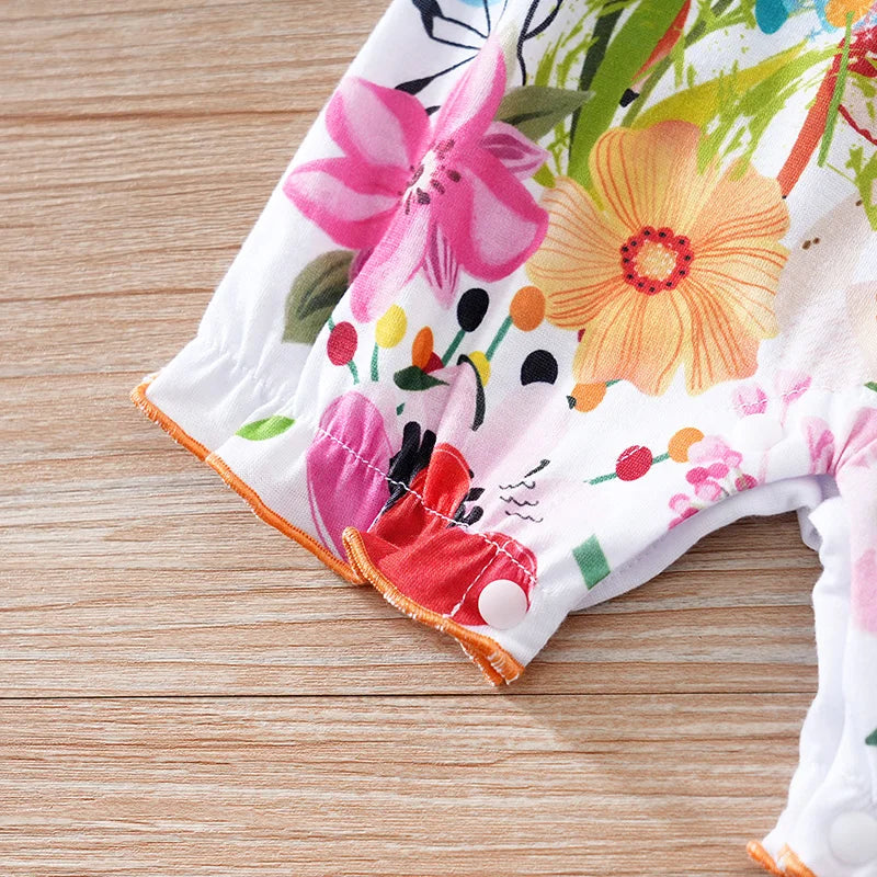 Barboteuse Bébé Été – Petit Cerf Magique (0–12 mois)