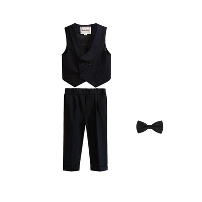 Costume gilet pour enfants printemps été garçons robe de mariée premier anniversaire de bébé garçon Costume de spectacle de piano enfants gilet pantalon