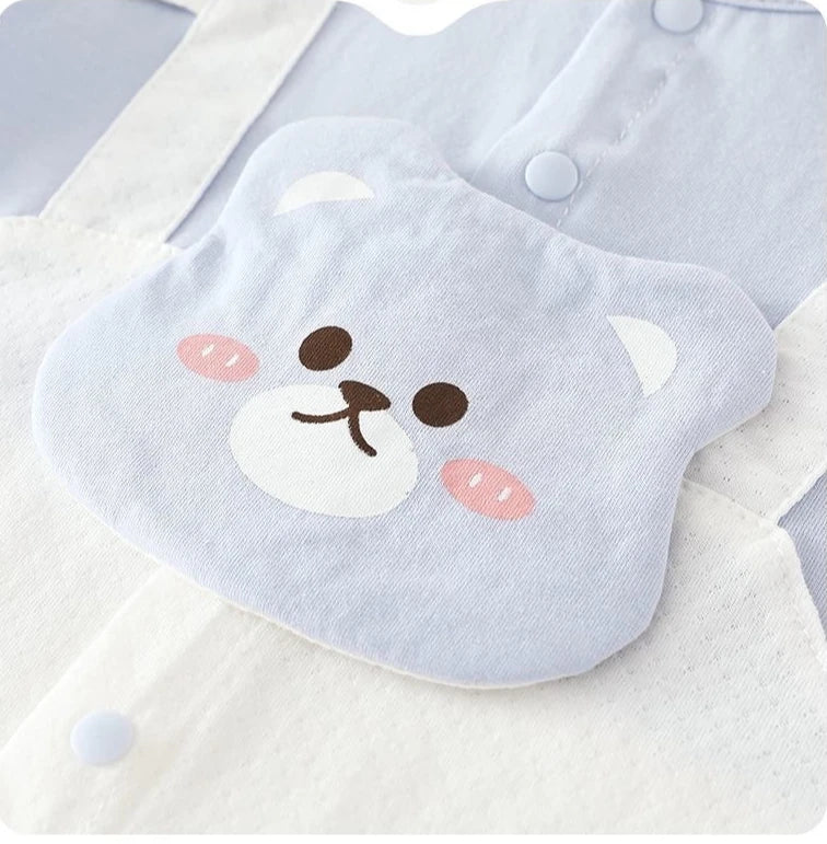 Combinaison d’été bébé garçon à manches courtes – Faux deux-pièces doux & élégant