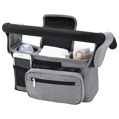 Sac Organisateur de Poussette Bébé – Grande Capacité avec Porte-Biberon et Poches Multifonctions