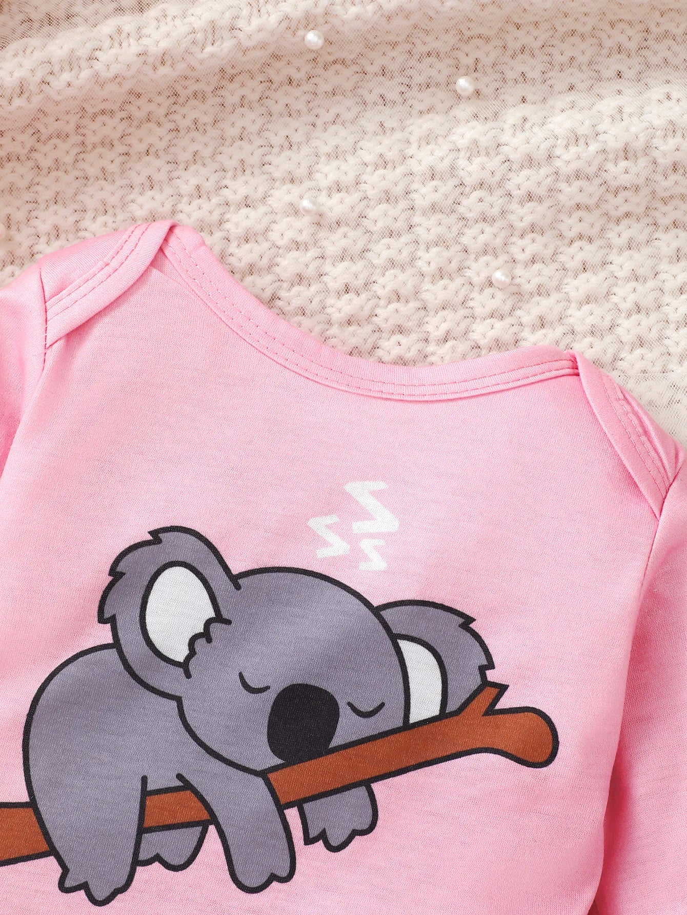 Ensemble Bébé Fille 3 Pièces “Koala” – Body + Pantalon + Bonnet | 0–18 Mois