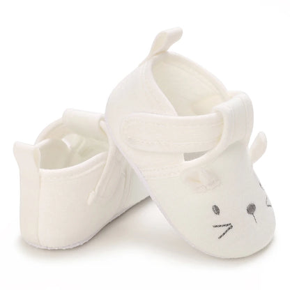 Chaussures premiers pas bébé fille – Semelle souple antidérapante – Fermeture scratch (0–12 mois)