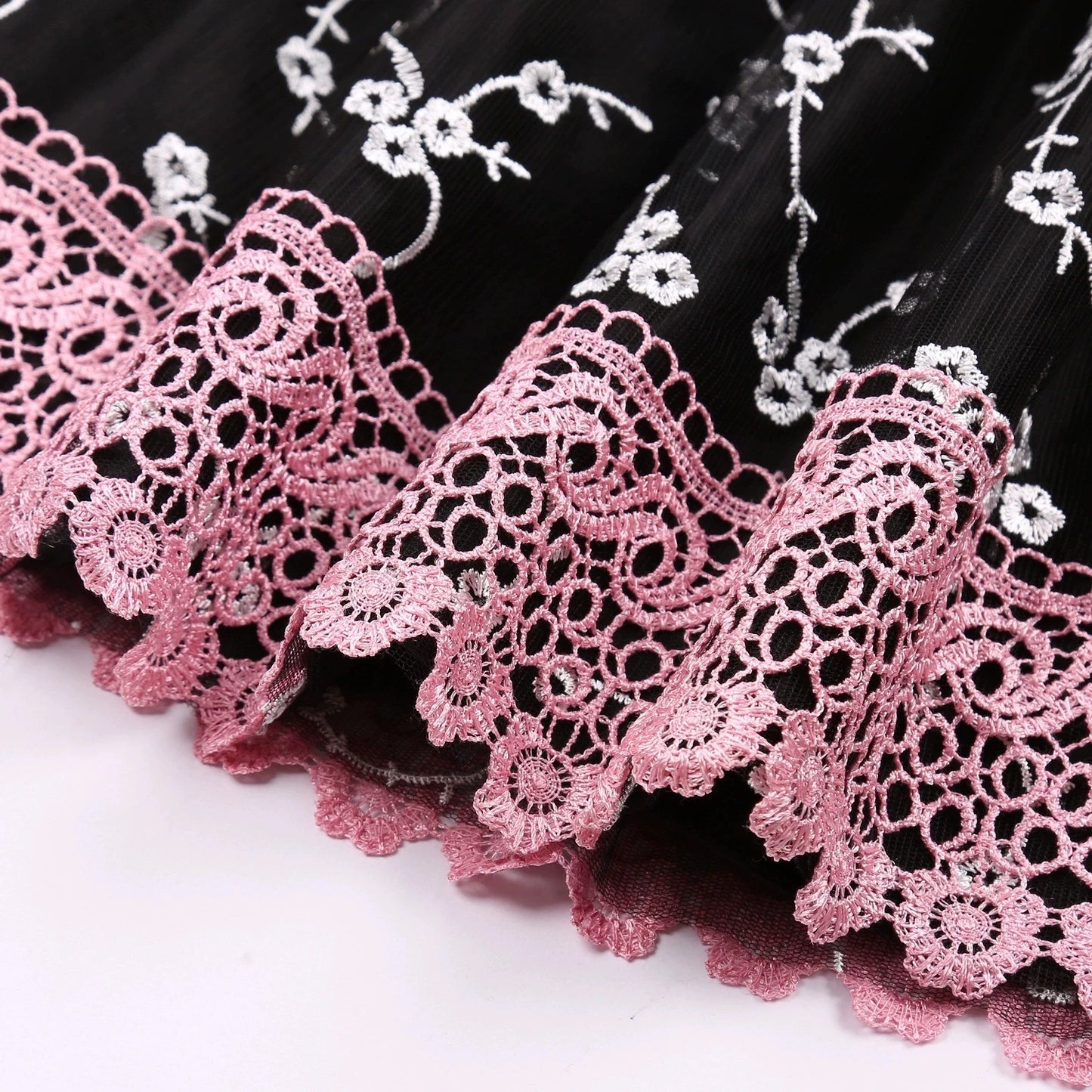 Robe Princesse Fille 2 Pièces (Robe + Veste) – Noir & Rose | Cérémonie, Anniversaire, Piano (5–14 ans)