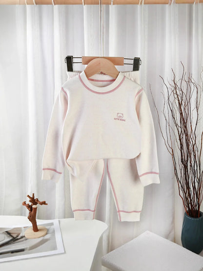 Ensemble Bébé Fille Doux & Élégant – Tenue Printemps Confort Maison