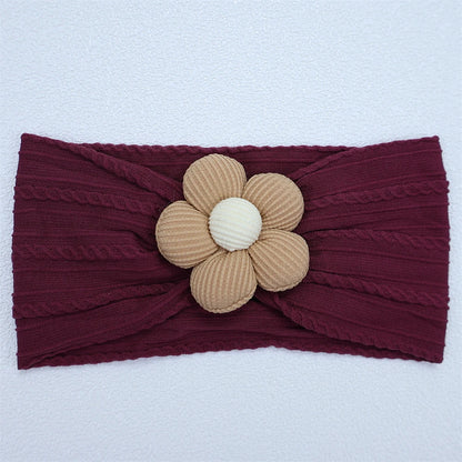 Bandeau Bébé Fille en Nylon Doux avec Fleur – Accessoire Nouveau-né