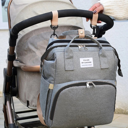 Sac à Dos Bébé Multifonction avec Lit Pliant – Sac à Langer Grande Capacité