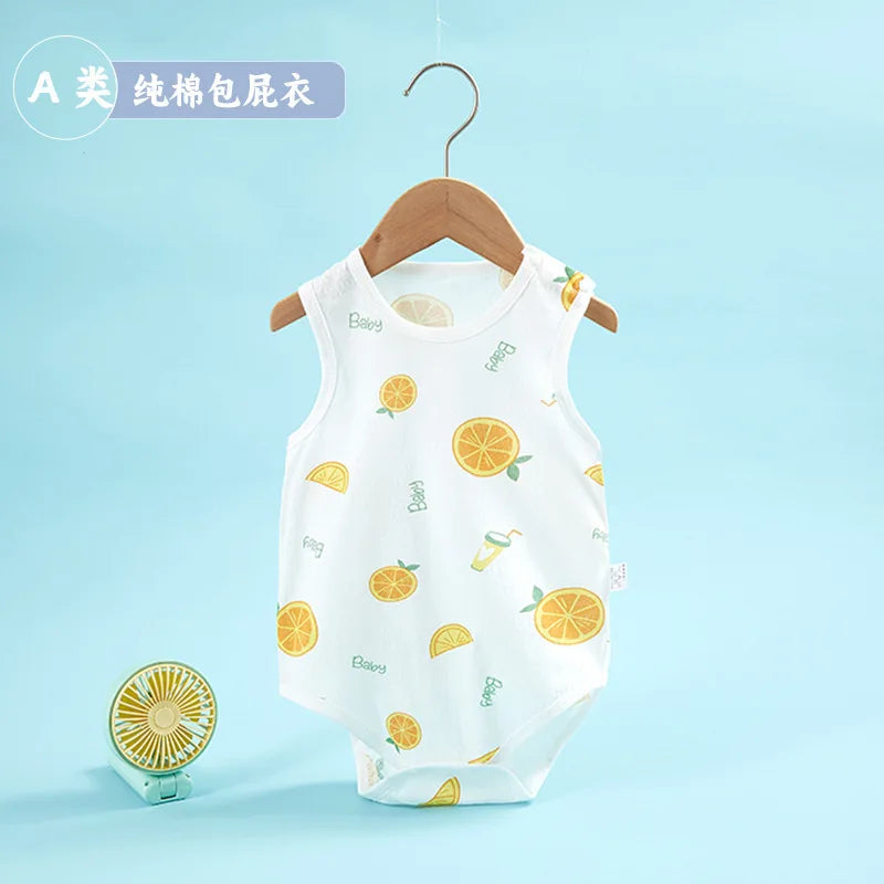 Barboteuse Bébé Coton Doux – Combinaison Été Sans Manches