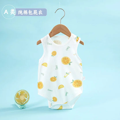 Barboteuse Bébé Coton Doux – Combinaison Été Sans Manches