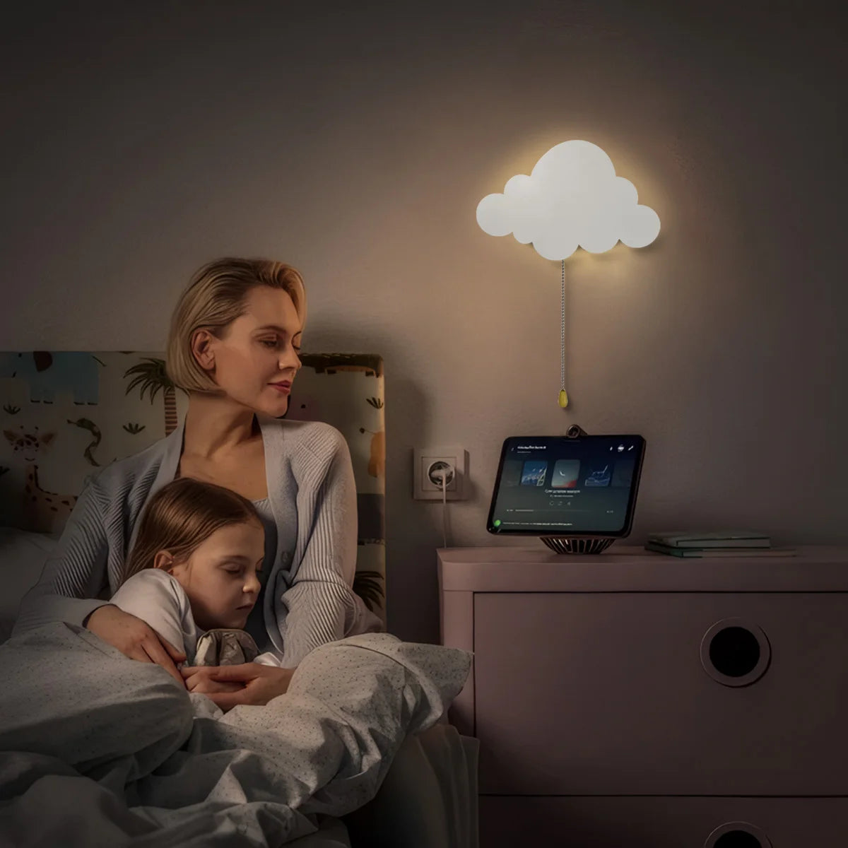 Veilleuse murale nuage – Applique décorative lumineuse pour chambre bébé et enfant