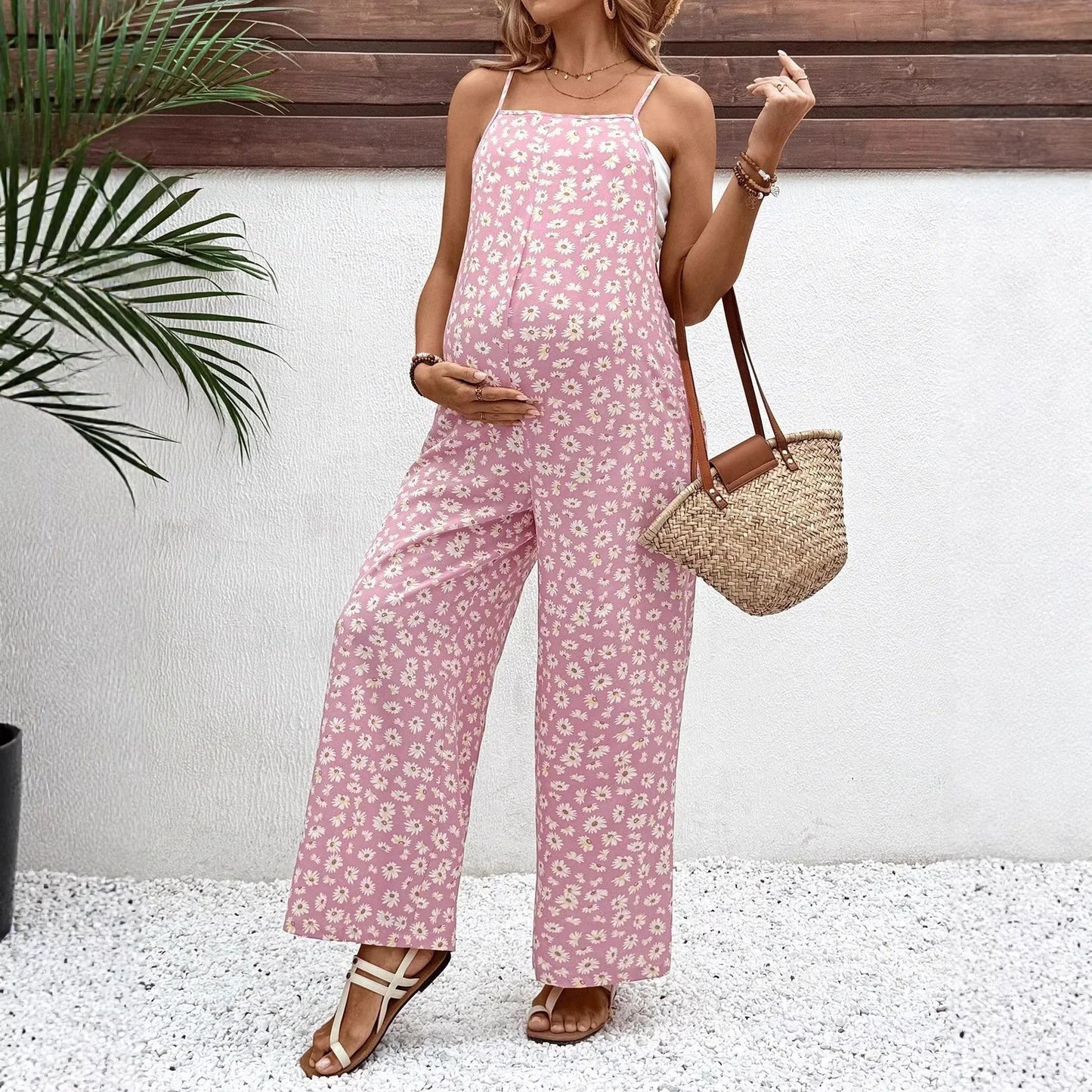 Combinaison de maternité bohème élégante – Tenue grossesse chic et confortable pour future maman