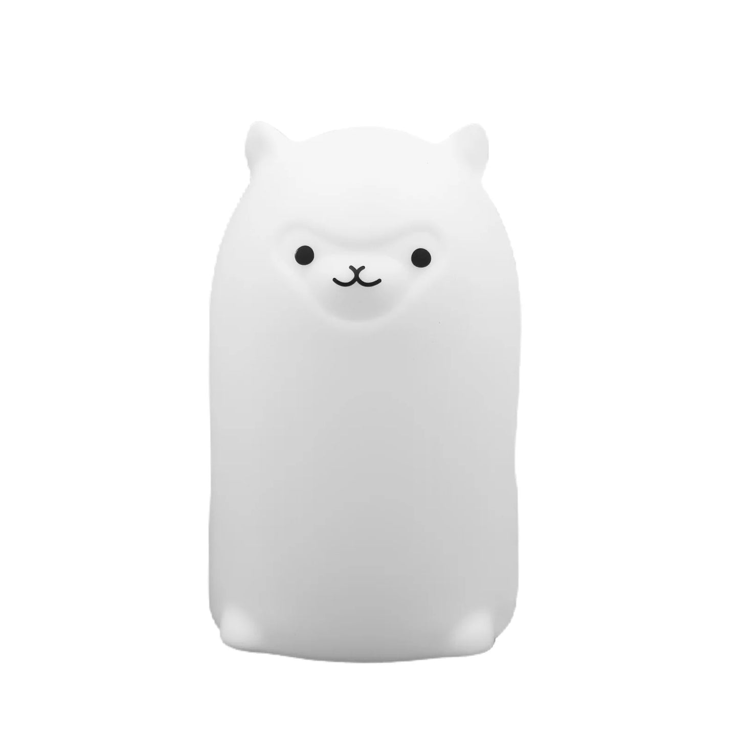 Veilleuse Alpaga Lumineux™ – Lampe LED RGB Tactile Rechargeable en Silicone Doux pour Bébé