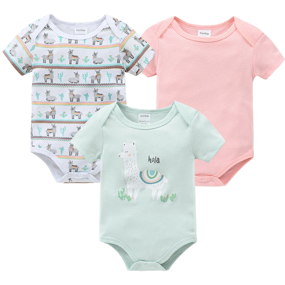 Lot de 3 Bodies Bébé Garçon en Coton – Confort Doux & Quotidien