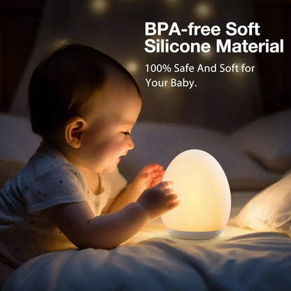 Veilleuse bébé tactile rechargeable RGB – Lampe de nuit douce avec télécommande